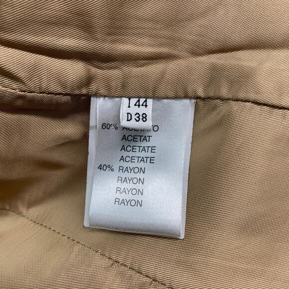 BLUMARINE Size 8 Gold Leather Metallic Lambskin Jacket - Picture 6 of 8